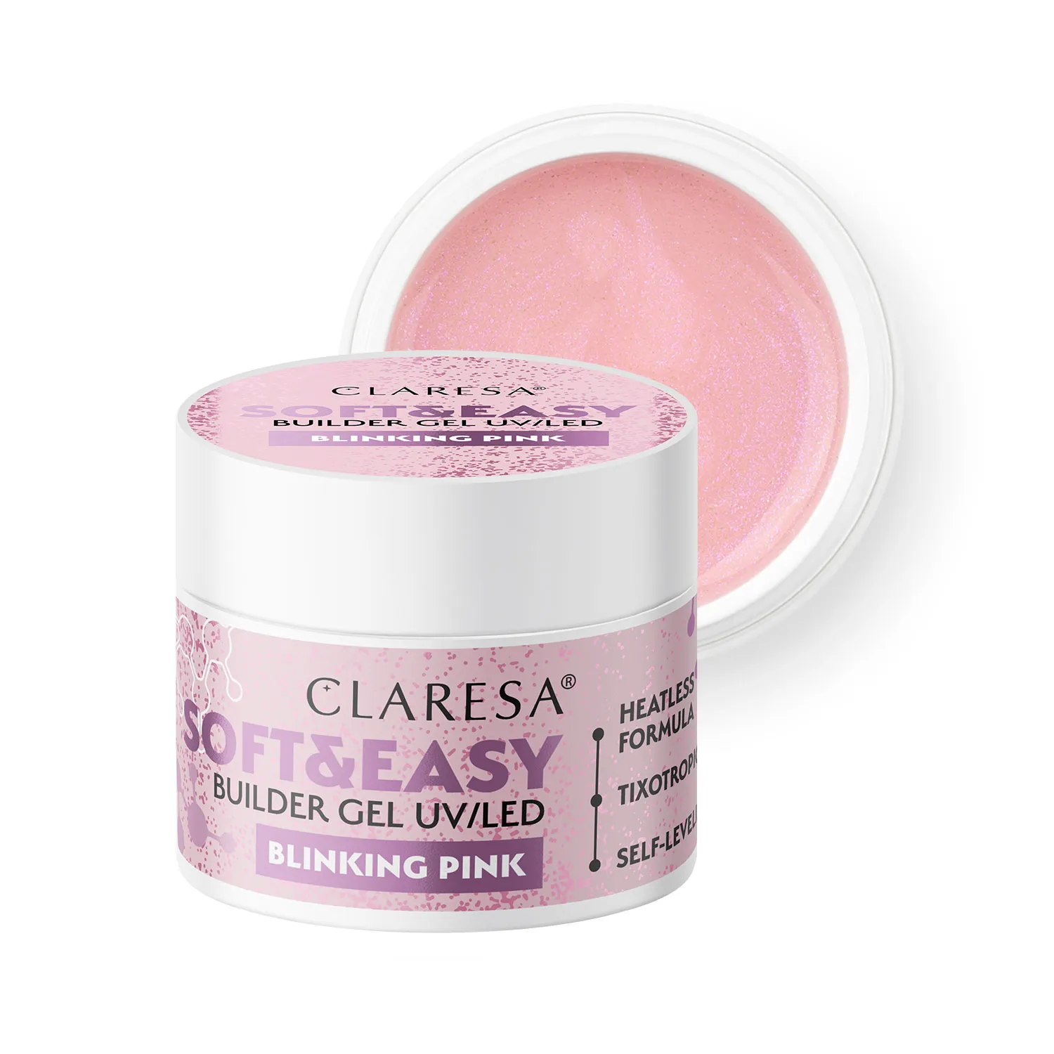 Claresa SOFT&EASY Aufbaugel Blinking Pink 45 g
